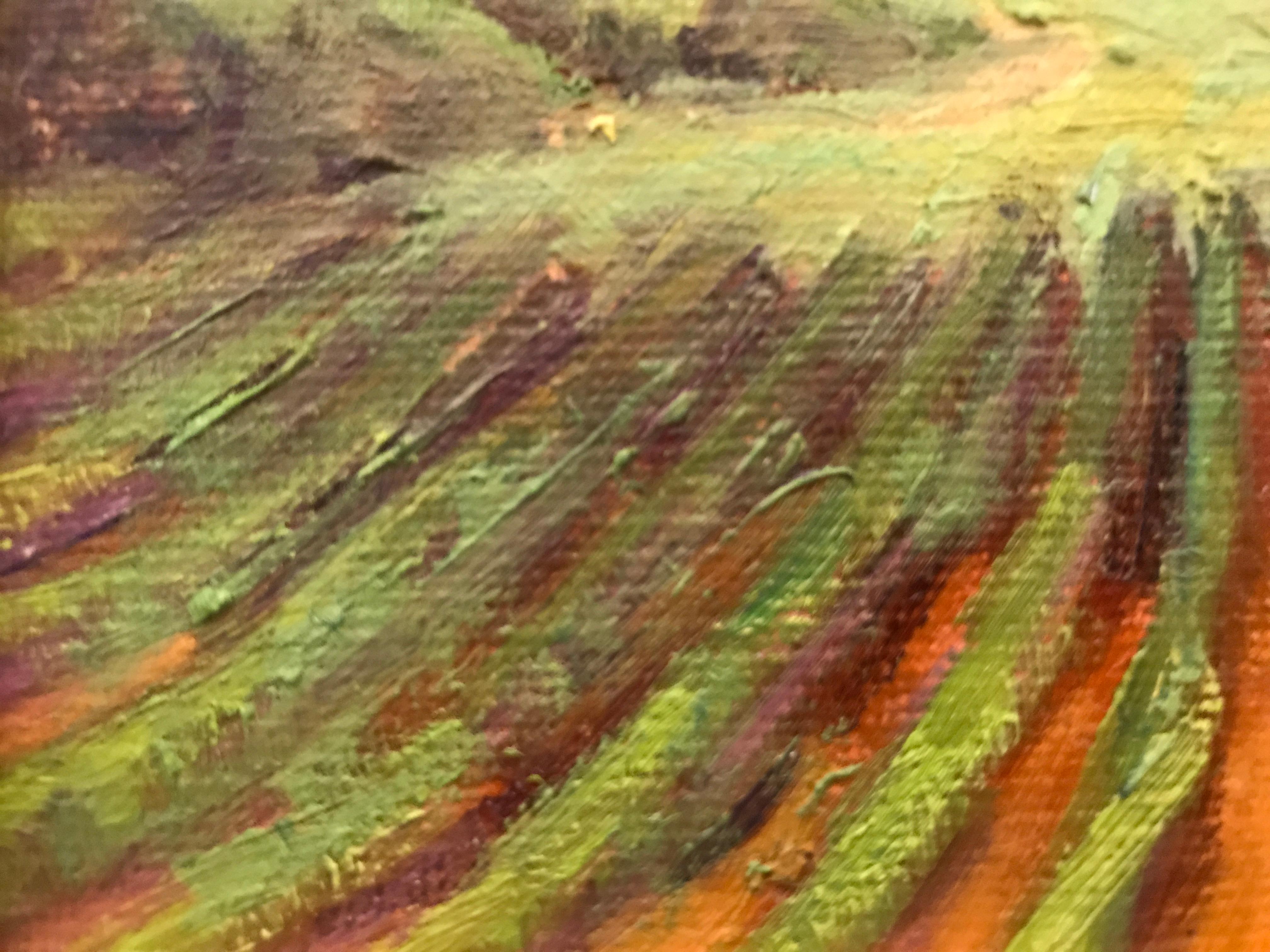 Fall in the Languedoc by Julie Houck, Post-Impressionist Landscape Painting 3