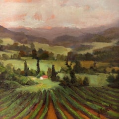 Fall in the Languedoc by Julie Houck, Post-Impressionist Landscape Painting