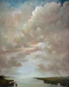 Light Weaver by Julie Houck, Large Vertical Landscape Painting Oil on Linen