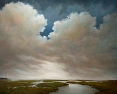 Momento majestuoso de Julie Houck, Óleo grande de paisaje sobre lino