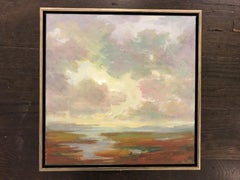 Moody Morning by Julie Houck, Framed Post-Impressionist Landscape Painting