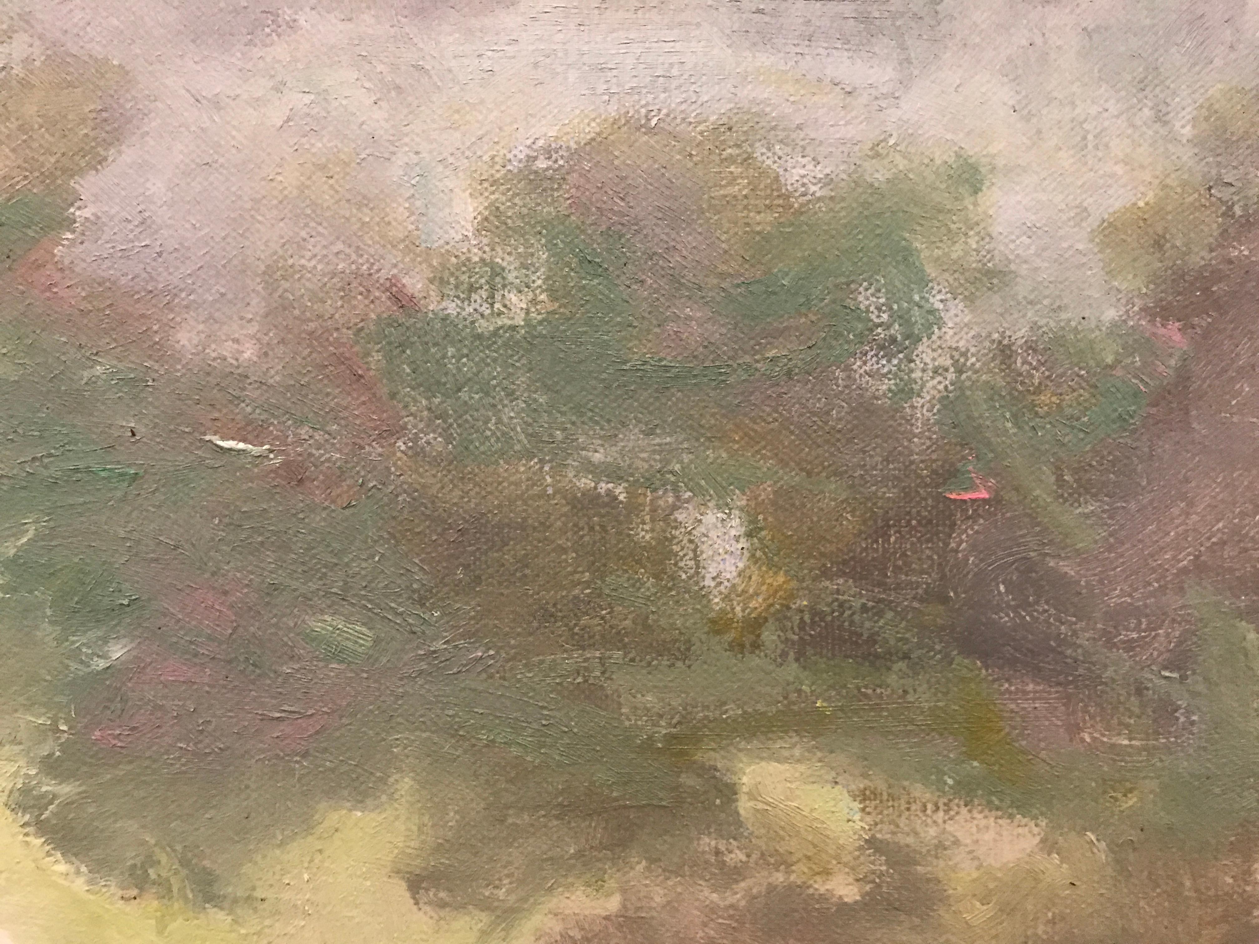 Moody Morning by Julie Houck, Framed Post-Impressionist Landscape Painting 2