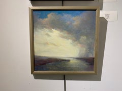 Rain Line by Julie Houck, Framed Post-Impressionist Landscape Painting