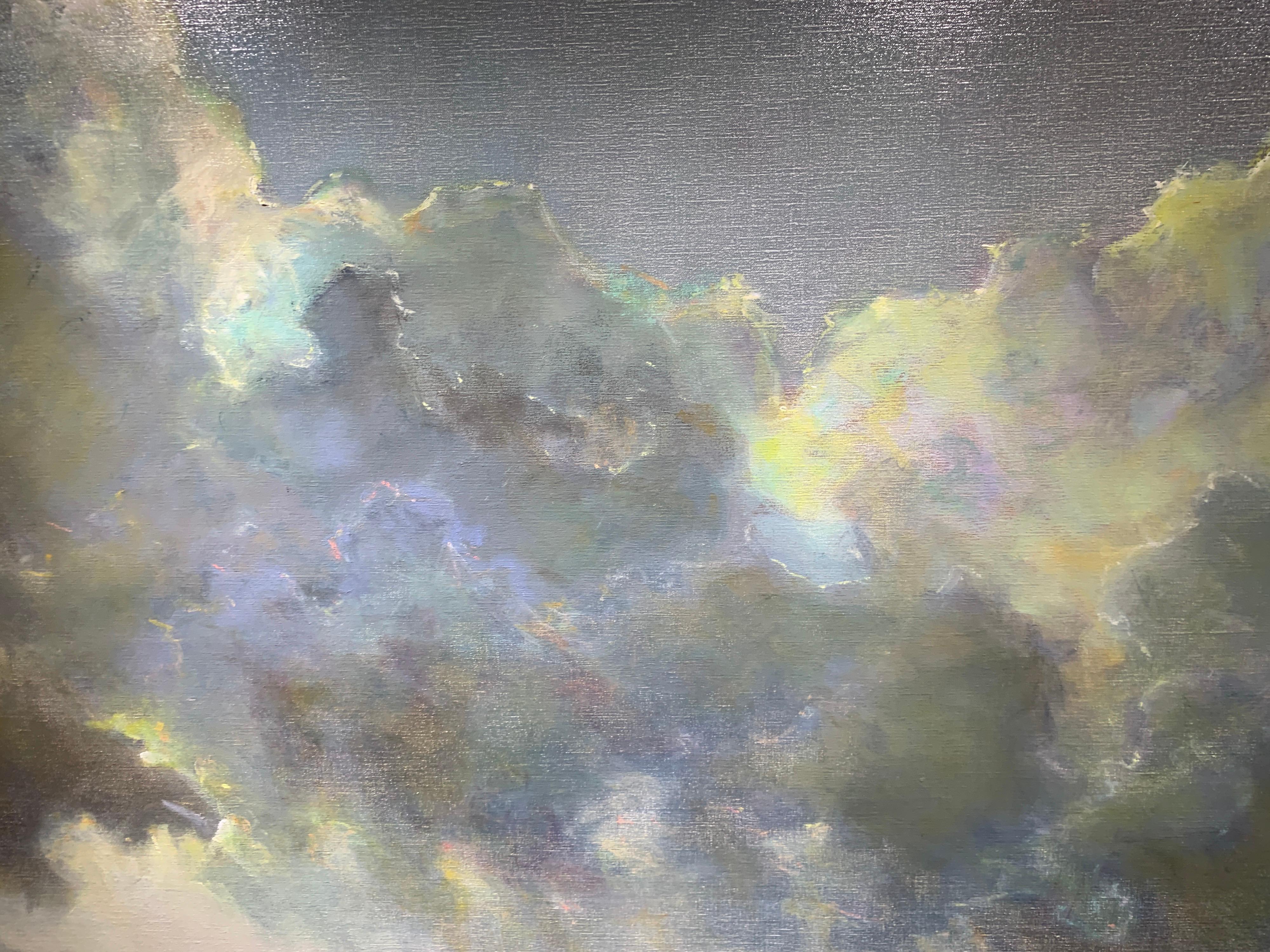 Squall Line Julie Houck, Oil on Linen Post-Impressionist Painting 3
