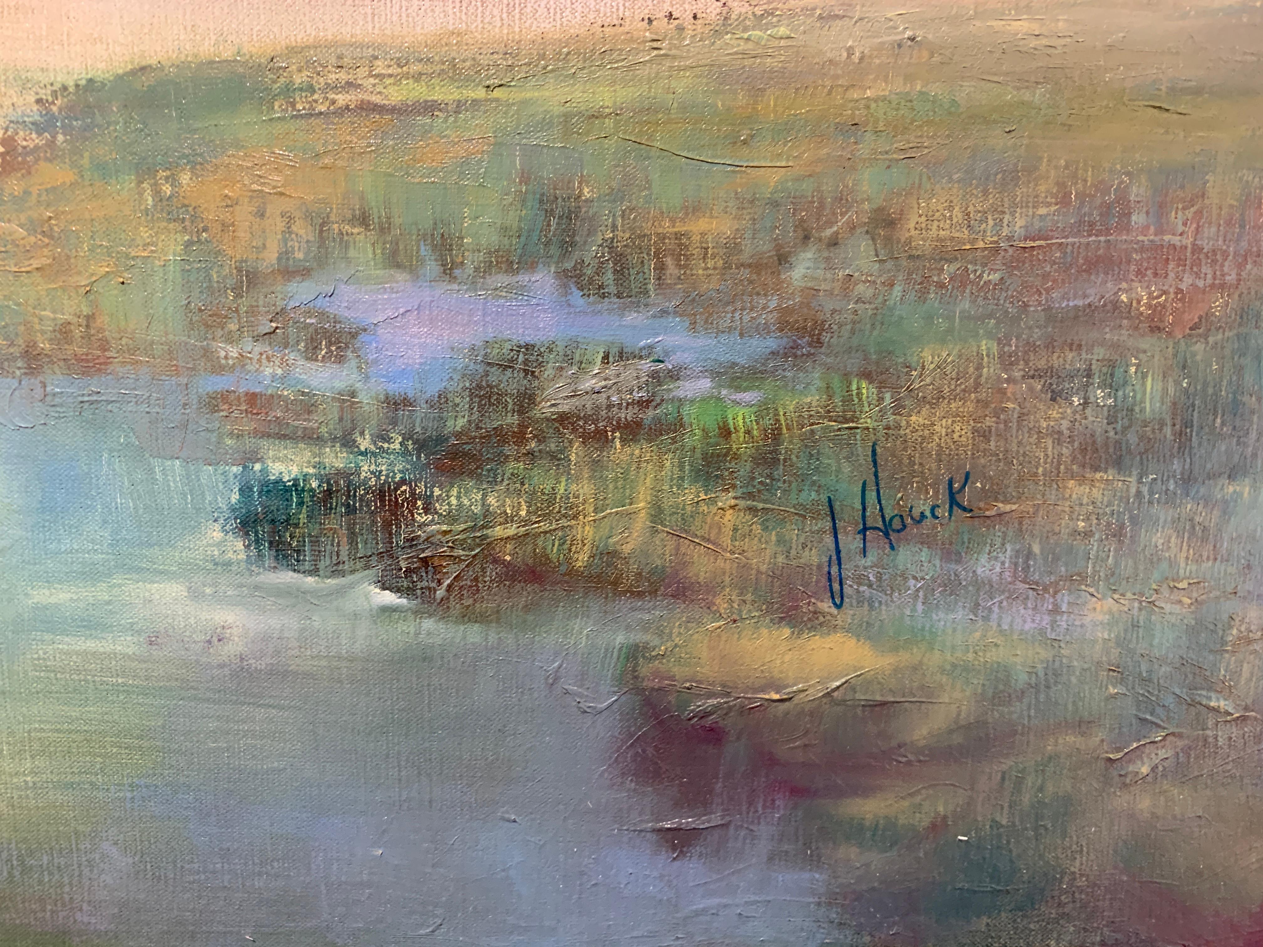 The Clearing Clouds by Julie Houck, Oil on Linen Post-Impressionist Painting 1