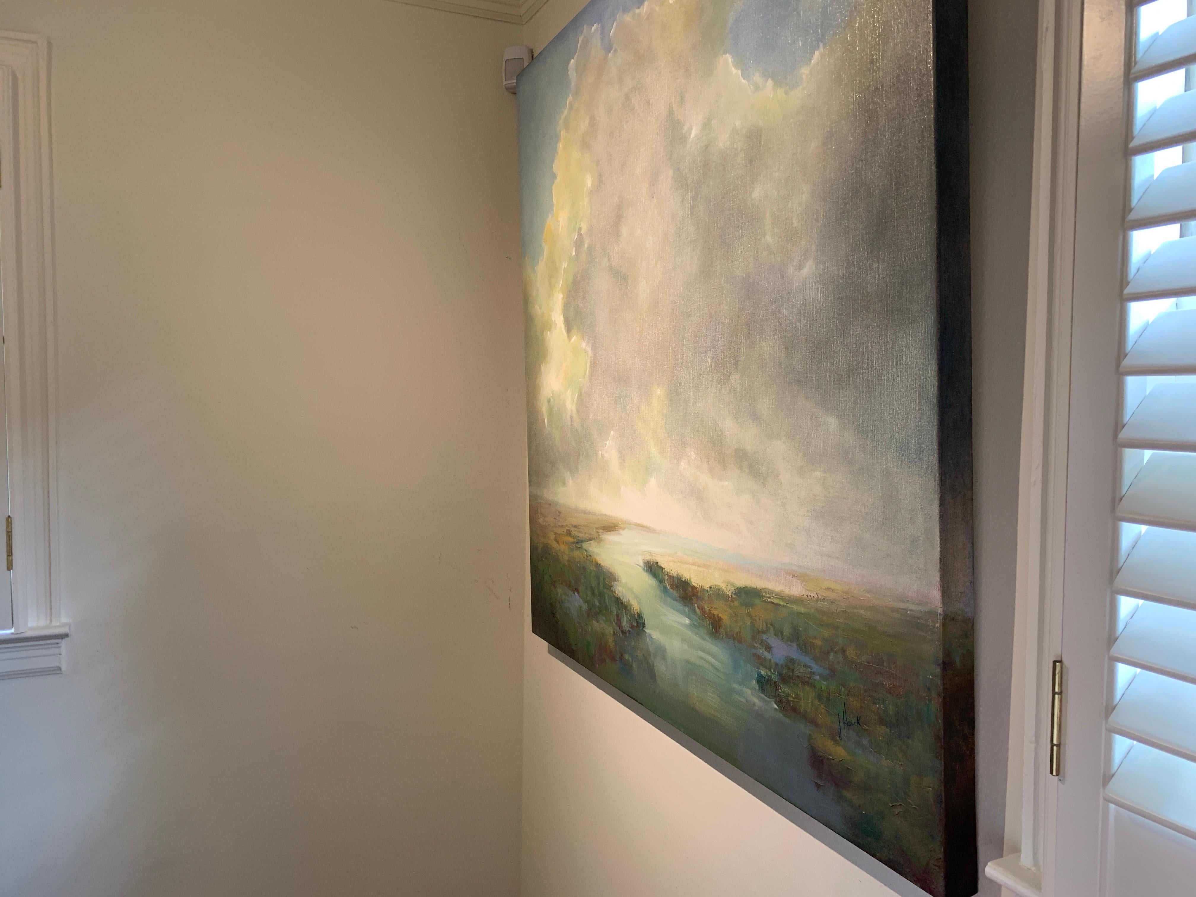 The Clearing Clouds by Julie Houck, Oil on Linen Post-Impressionist Painting 4