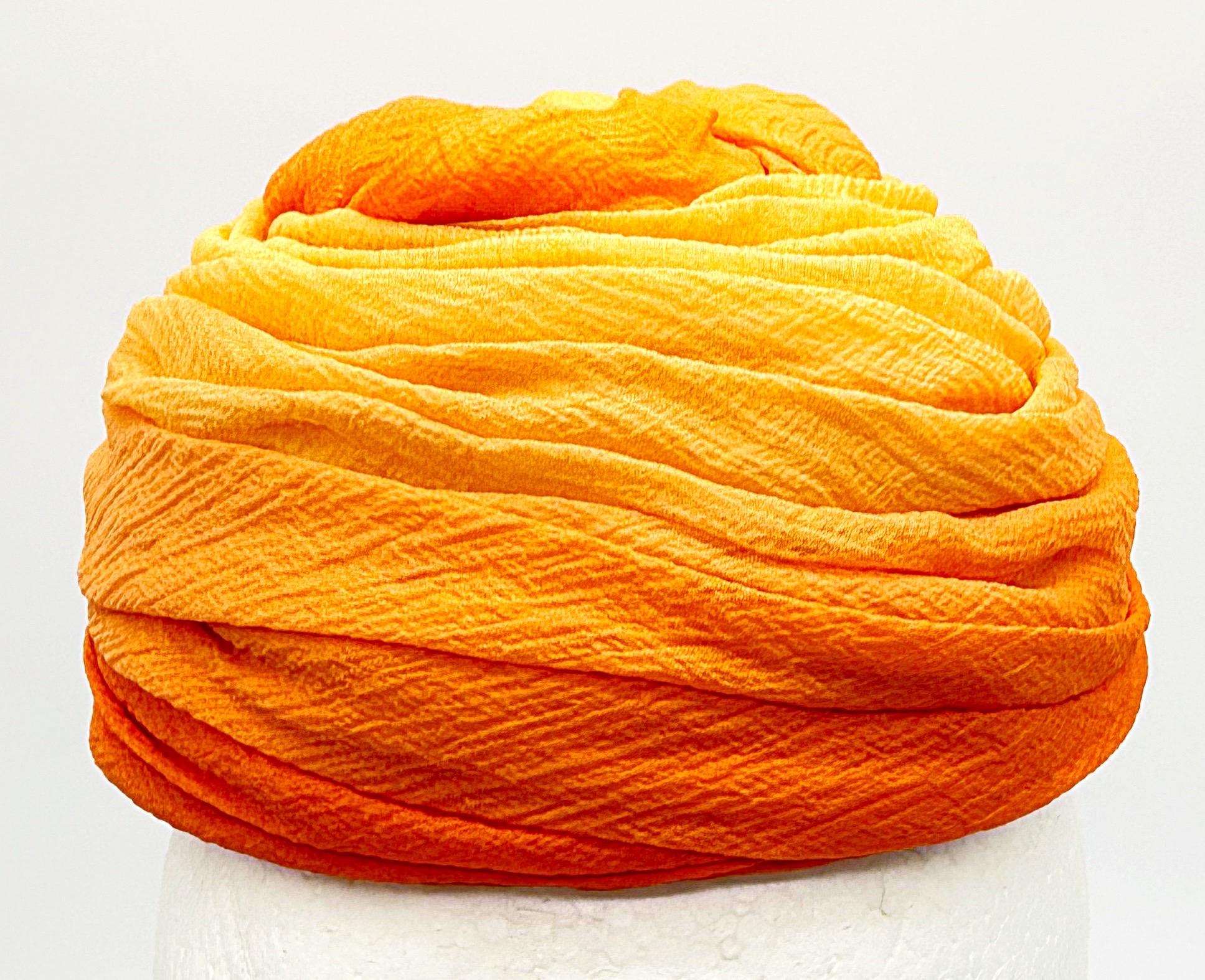Julie, Inc. Sombrero turbante vintage de organza de seda ombré naranja de los años 60 de alta costura en Excelente estado para la venta en San Diego, CA