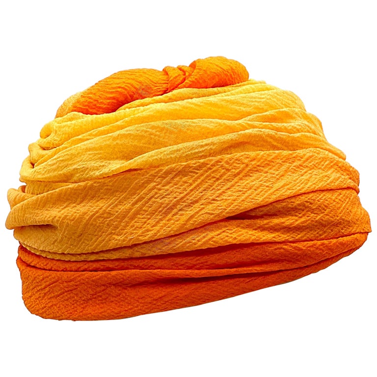 Vintage BERGDORF GOODMAN Beige Cashmere Knit Turban Hat, Size S Hat bergdorf goodman - Gem main image 3
