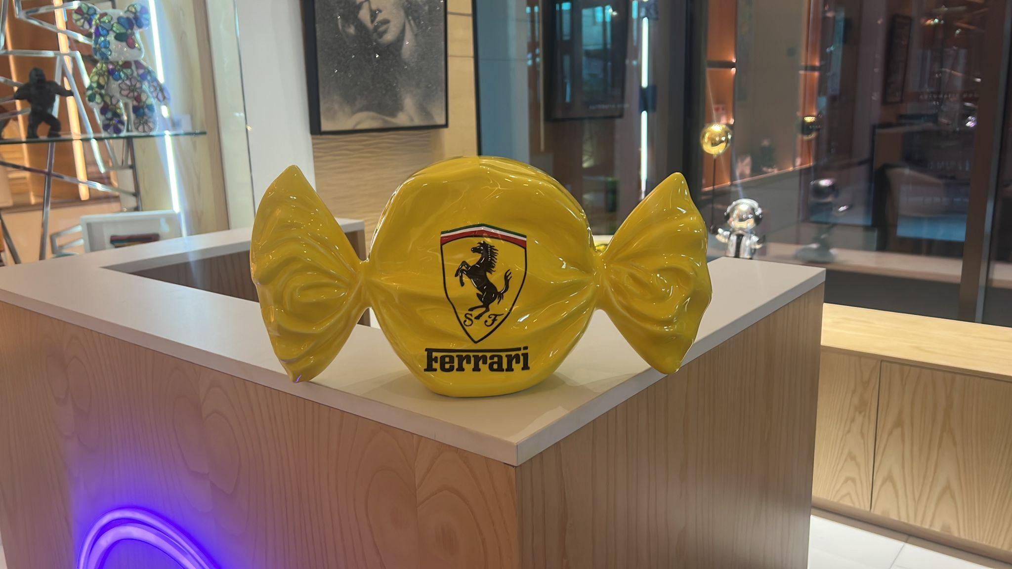 Ferrari Yellow Candy - Sculpture by julie jaler