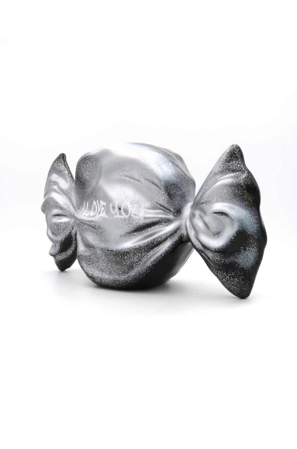 Ti amo Candy grigia - Sculpture Pop Art di julie jaler