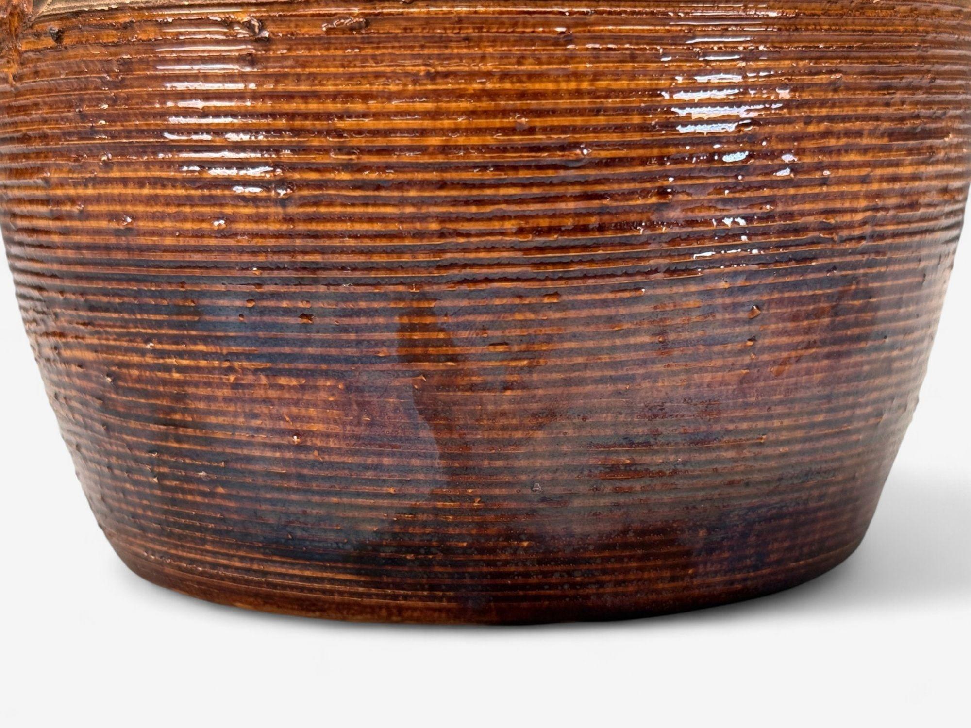 Julie Keramik, moderna danesa, cerámica marrón, lámpara de mesa, Dinamarca, años 60 en venta 1