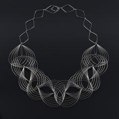 Used "Trace Necklace " a contemporary, fine gauge stainless steel necklace