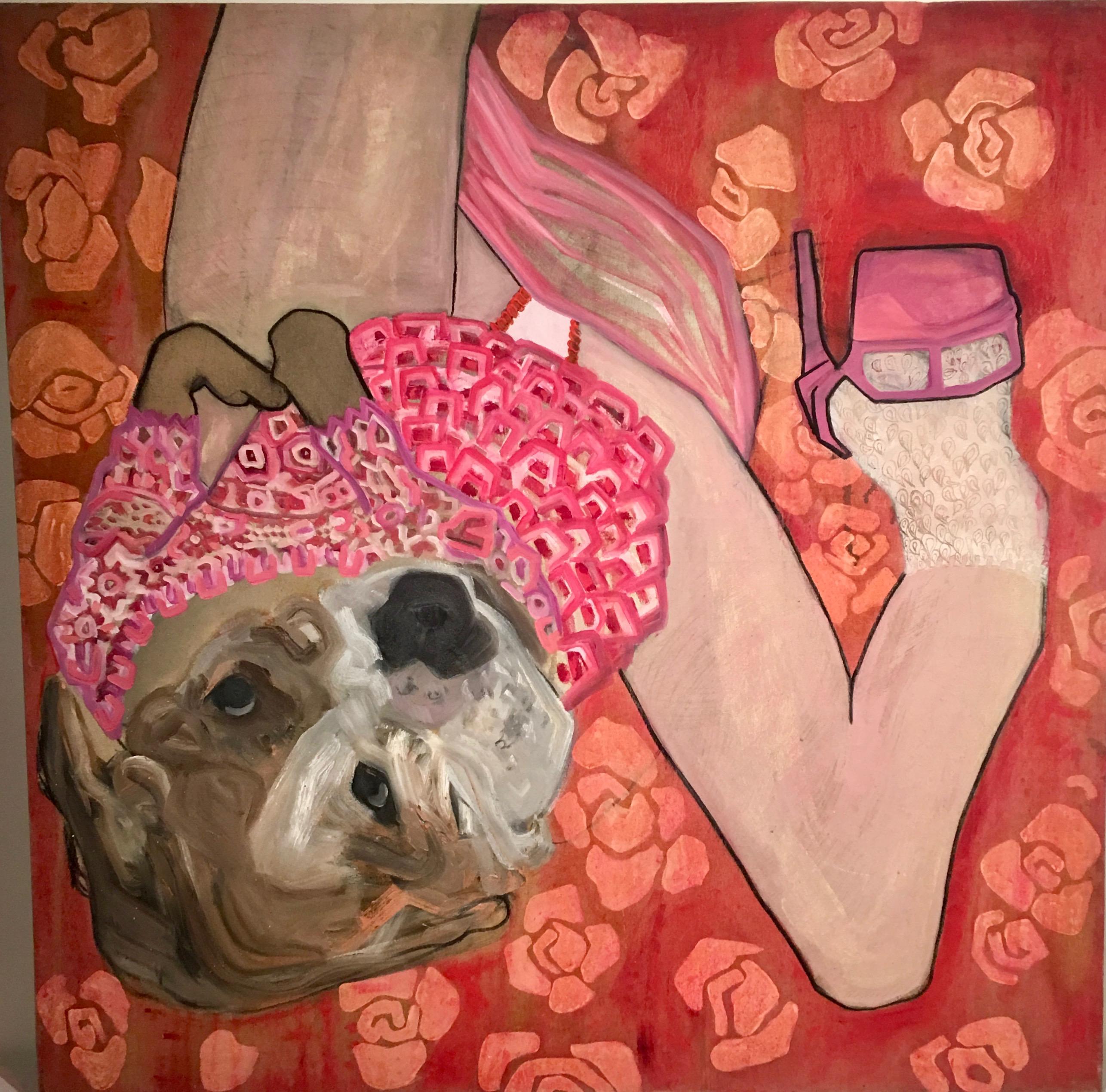 Julie Lorinet Animal Painting - Mademoiselle Rose