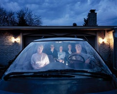 Self-Portrait avec famille dans une voiture SUV, Michigan