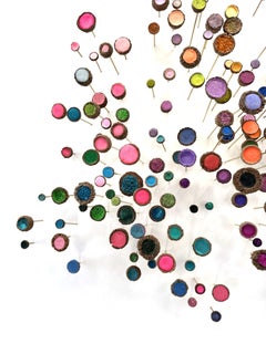 Bossa Nova - Colorful Acorns Wall Sculpture Teal Yellow Pink Violet Blue, 2026