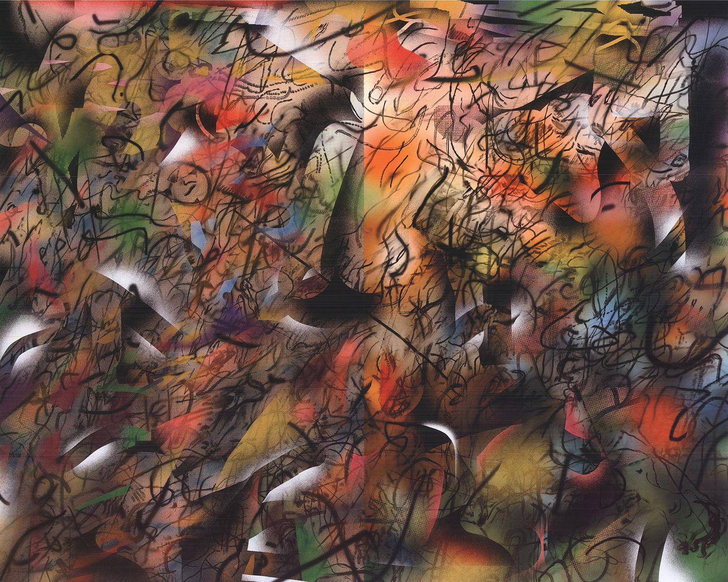 JULIE MEHRETU Ghosthymn (d'après le Raft), 2021 - Signé 1