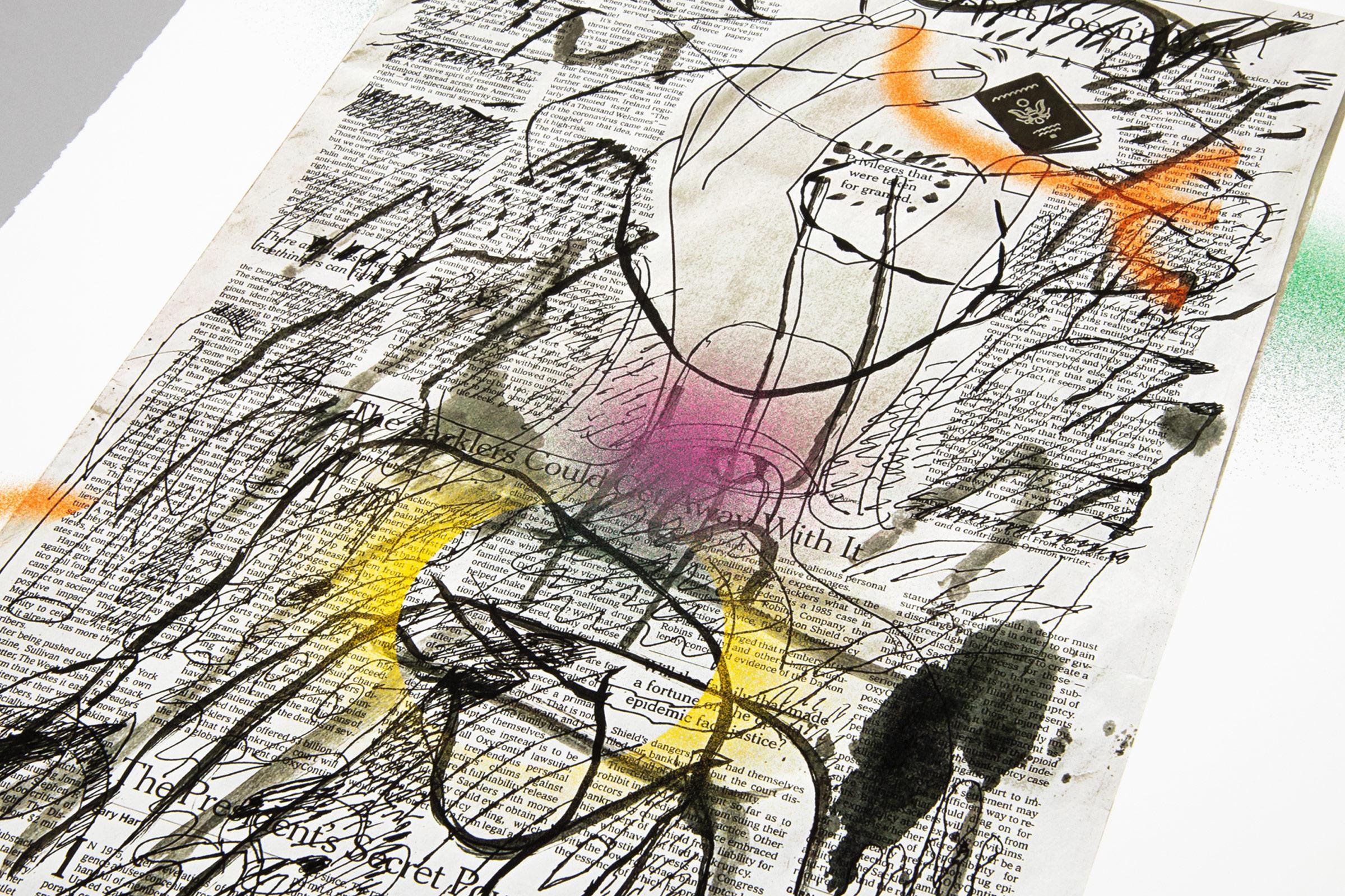Julie Mehretu, Privileges Taken for Granted - Impression signée, Art abstrait 3