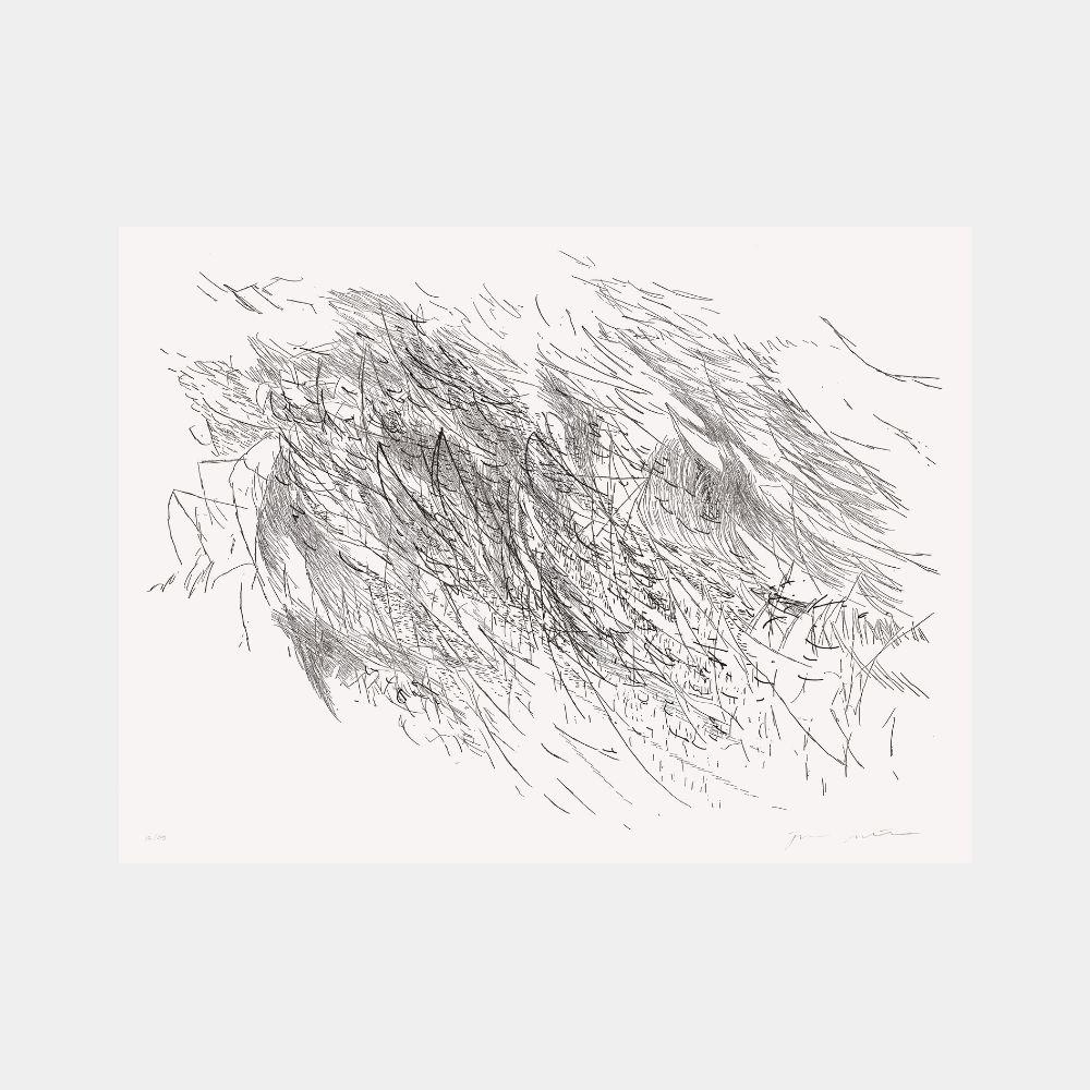 Julie Mehretu Abstract Print - Sapphic Strophe 2 (from Sapphic Strophes: A Suite of Four Prints) relief print