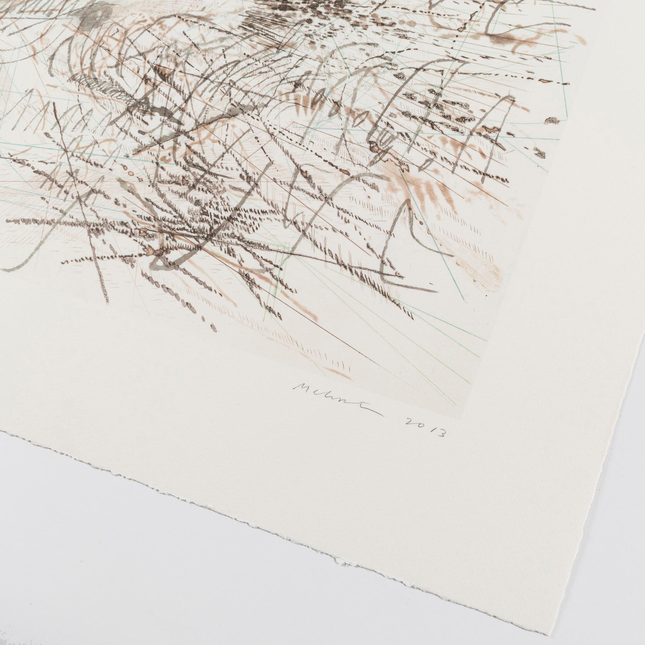 Untitled (Pulse) Impression abstraite édition limitée Julie Mehretu Lithographie en vente 3