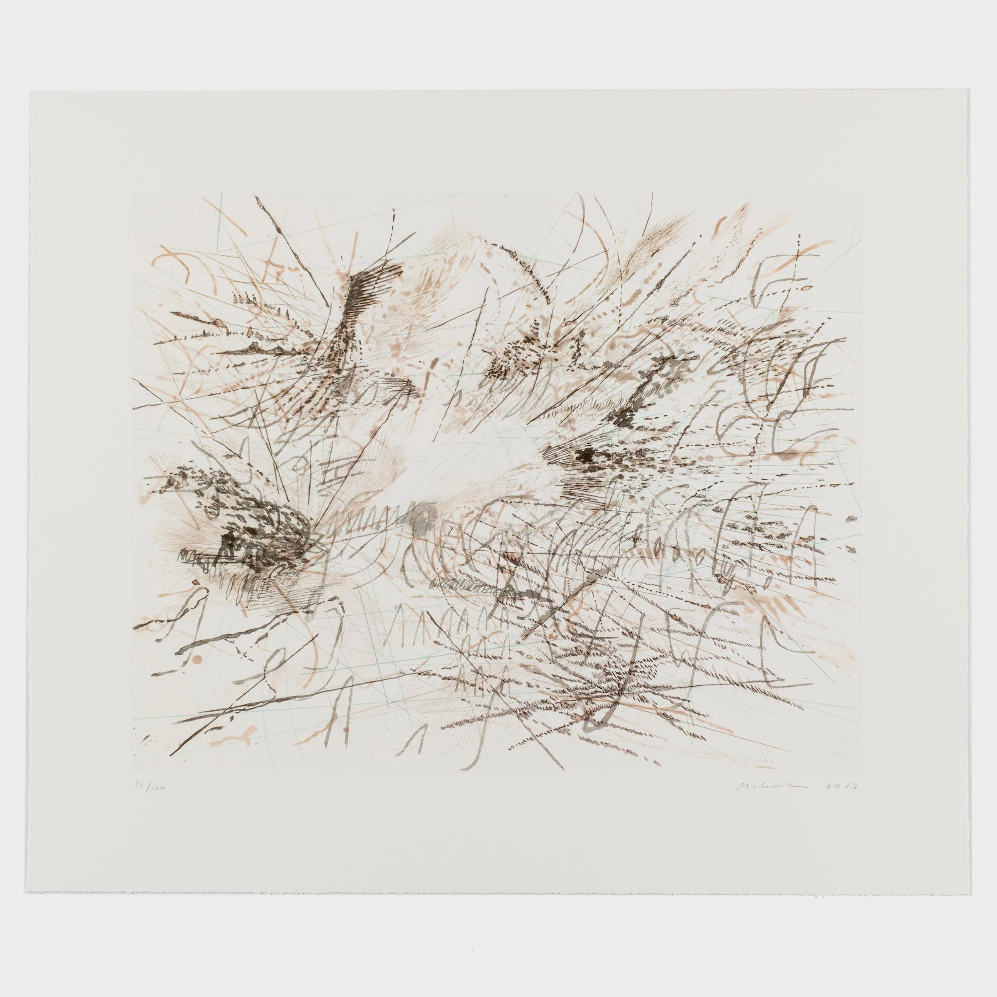 Abstrakter Druck ohne Titel (Pulse) Julie Mehretu Lithographie in limitierter Auflage