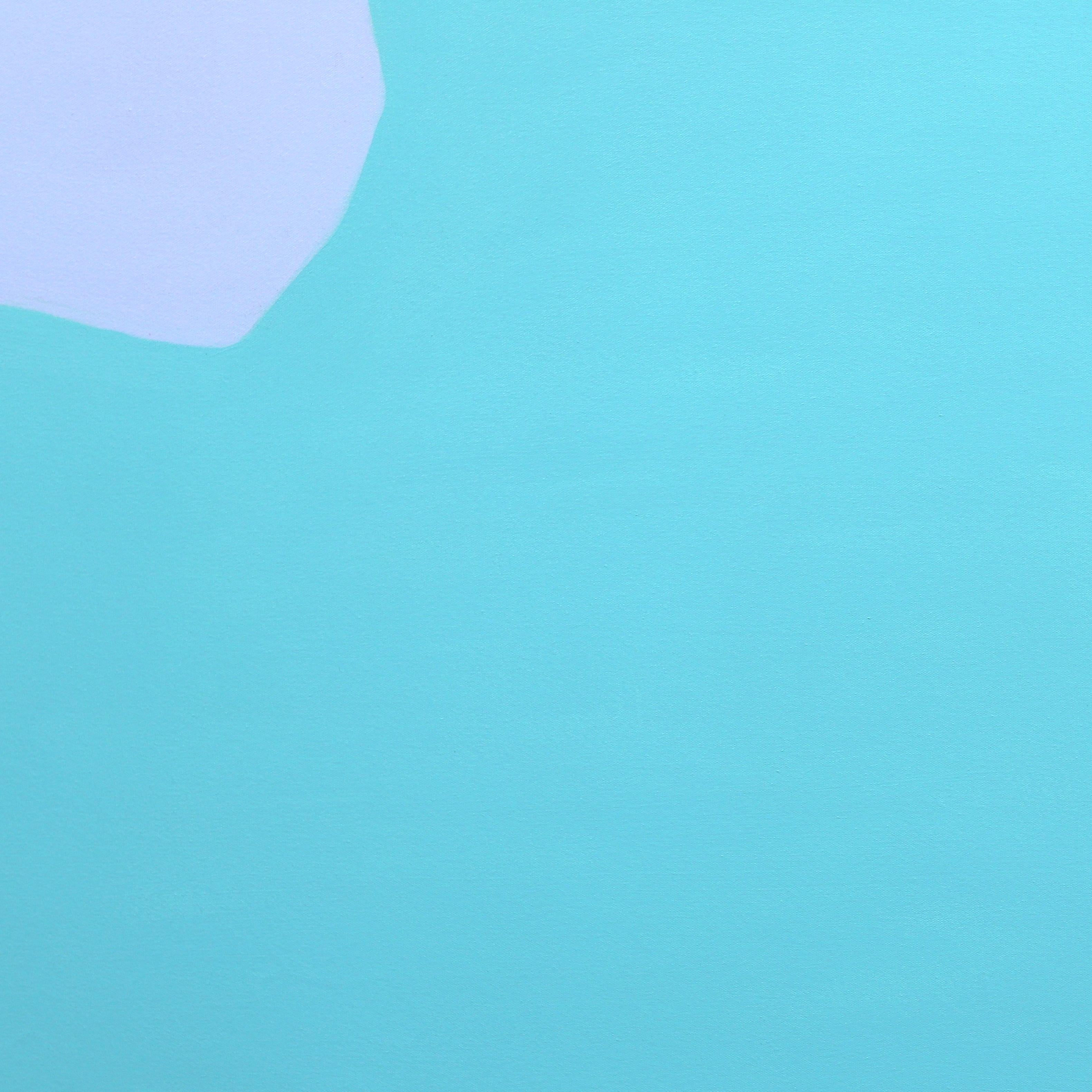 A New Wind Blows - Grande quadro astratto blu tranquillo pronto da appendere in vendita 5