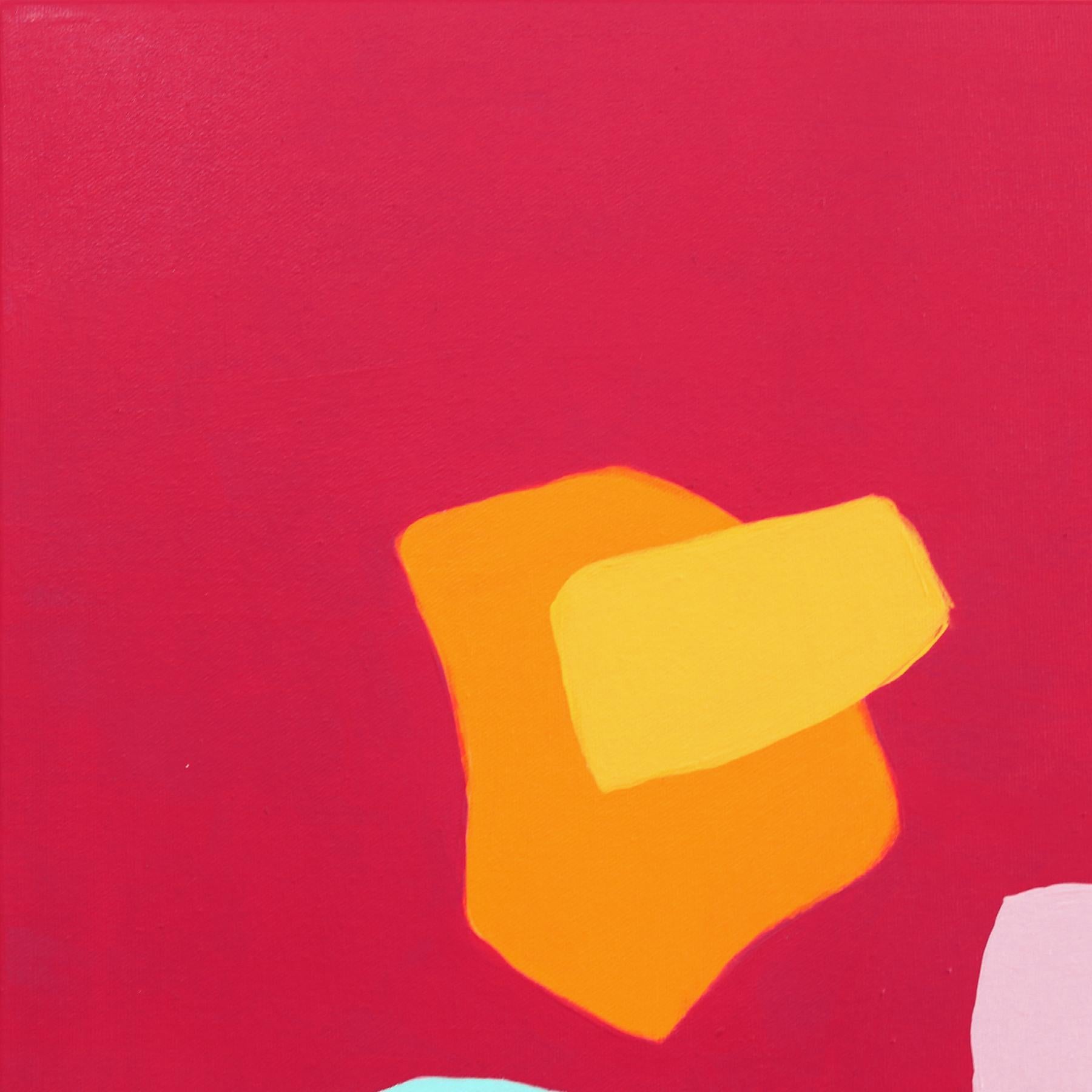 Dare to Play 1 - Lebhaftes, farbenfrohes, abstraktes, spielerisches Gemälde in organischen Formen (Abstrakt), Painting, von Julie Naima