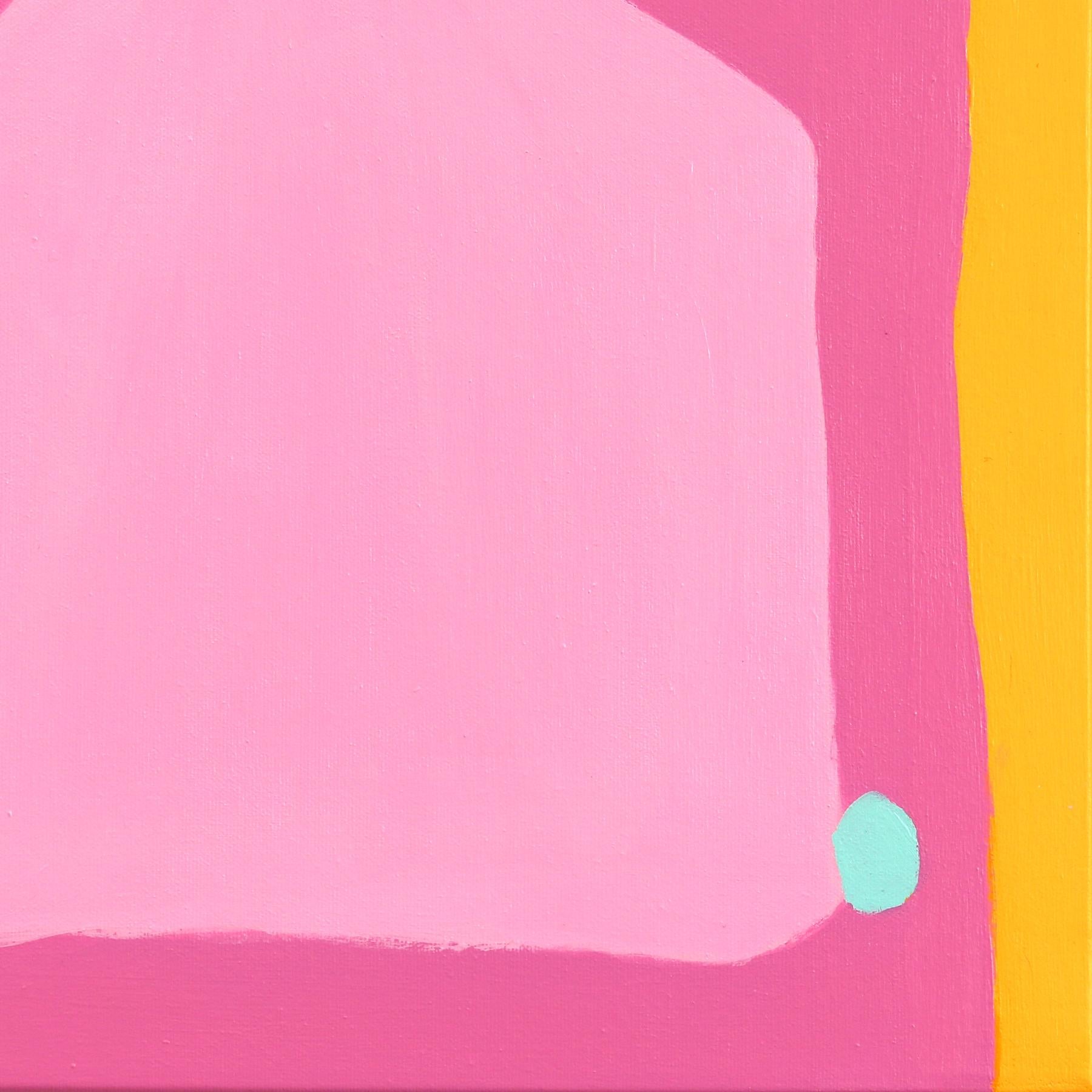 Atrévete a jugar 2 - Pintura abstracta de colores vibrantes y formas orgánicas lúdicas en venta 3