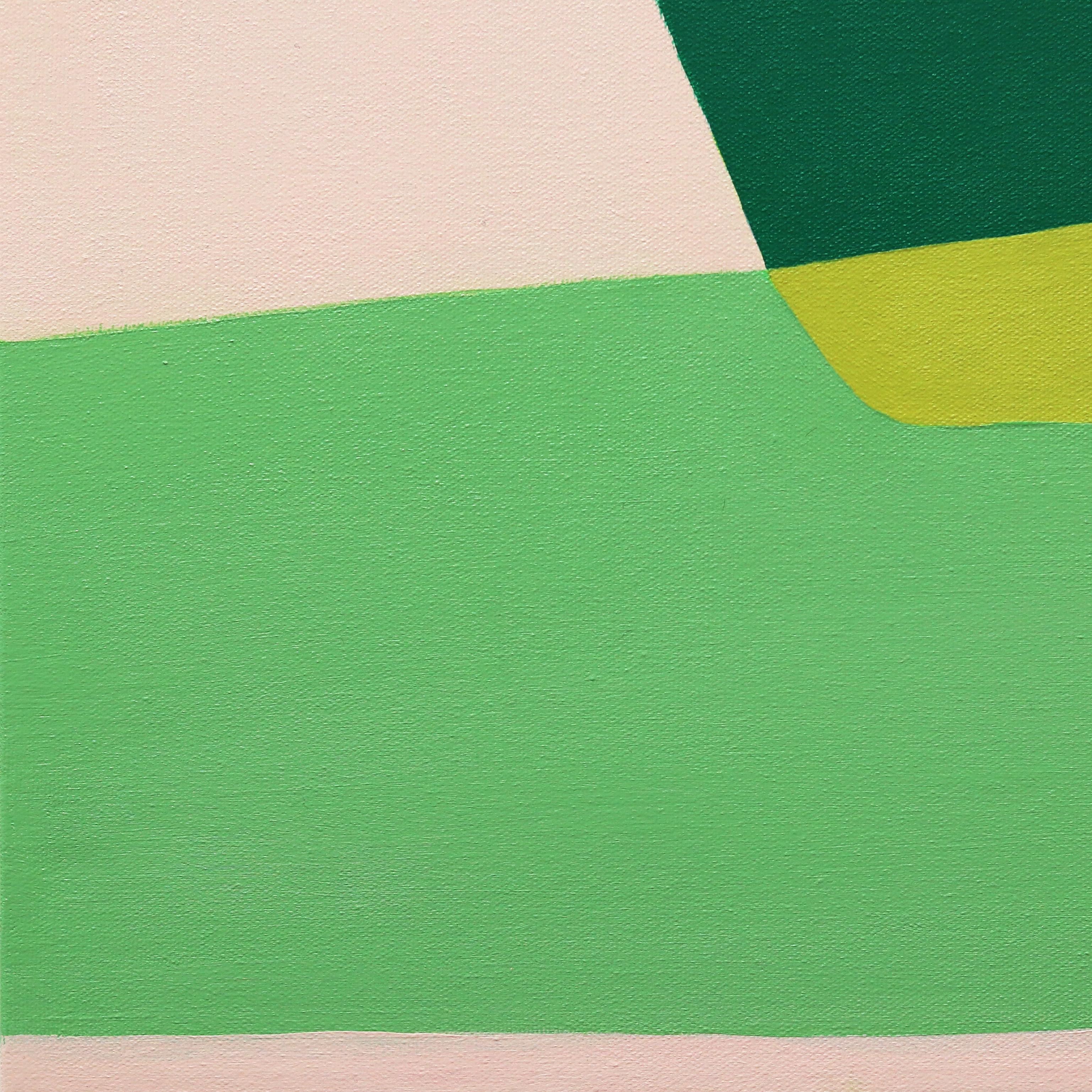 Pillow Talk I - Tranquil Green Neutral Abstract Painting For Sale 5