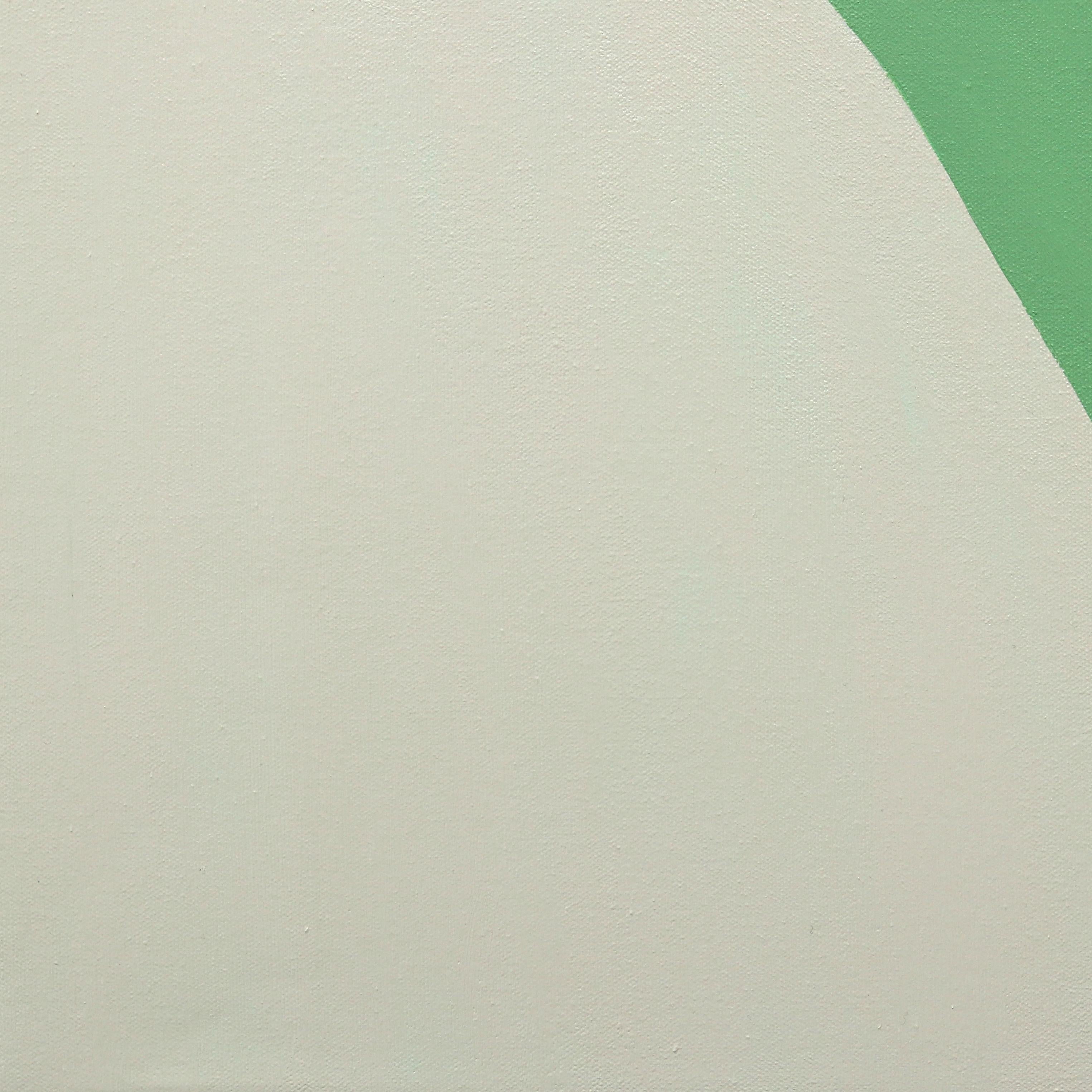 Pillow Talk II - Tranquil - Peinture abstraite verte colorée en vente 4