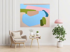 Shoes Are Optional - Large Tranquil Earth Tones Neutral Abstract Painting