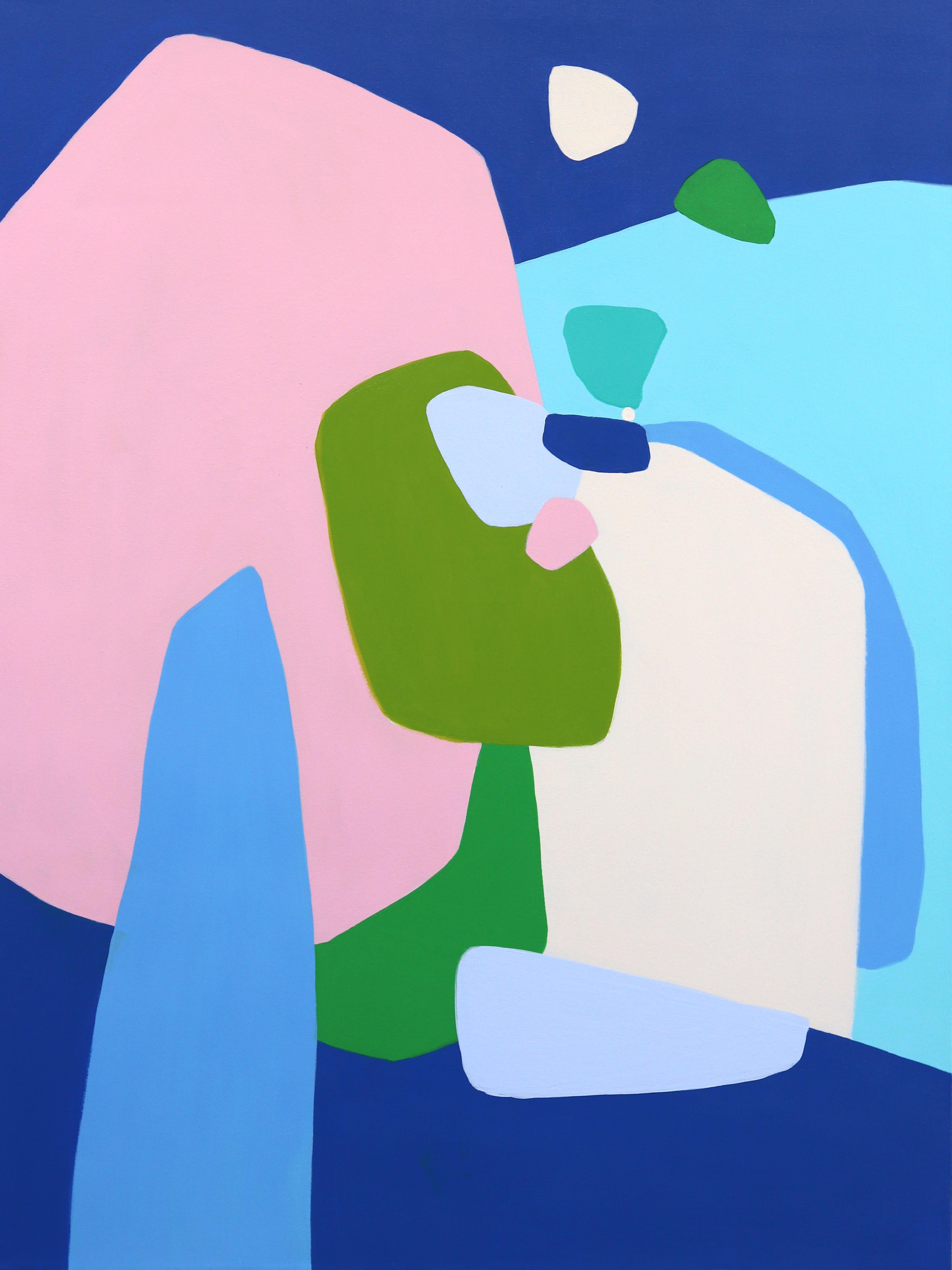 Spring Fling 1 - Grande peinture abstraite colorée - Art de Julie Naima