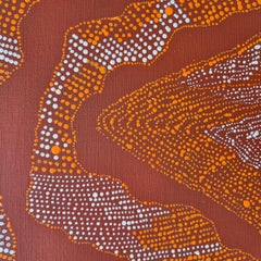 Julie Nangala Robertson, Ngapa Jukurrpa, Acrylic on canvas, 2015