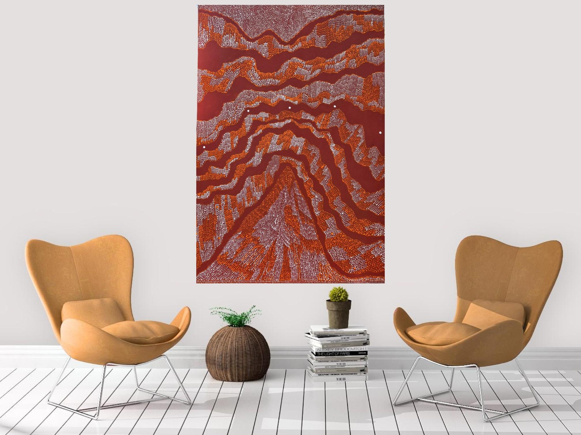 Julie Nangala Robertson, Ngapa Jukurrpa, Acryl auf Leinwand, 2015 im Angebot 1