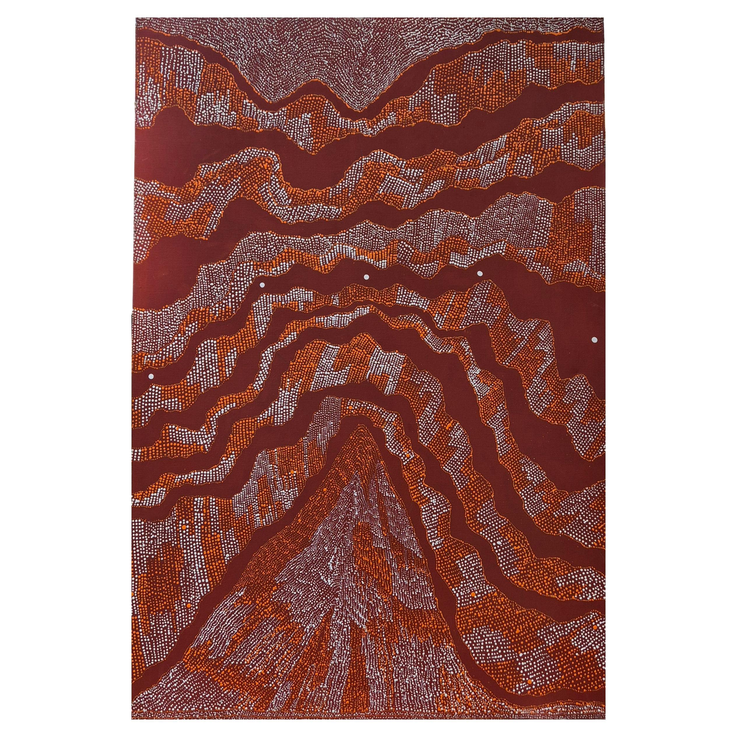 Julie Nangala Robertson, Ngapa Jukurrpa, Acrilico su tela, 2015