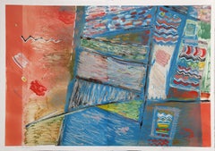 Two into Three #6, Large Abstract Monotype by Julie Richman