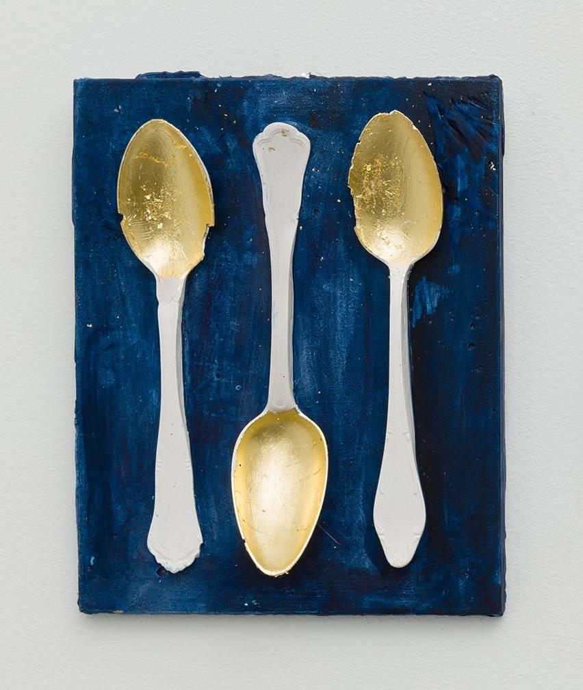 Julie Schenkelberg Abstract Sculpture - Golden Egg #2