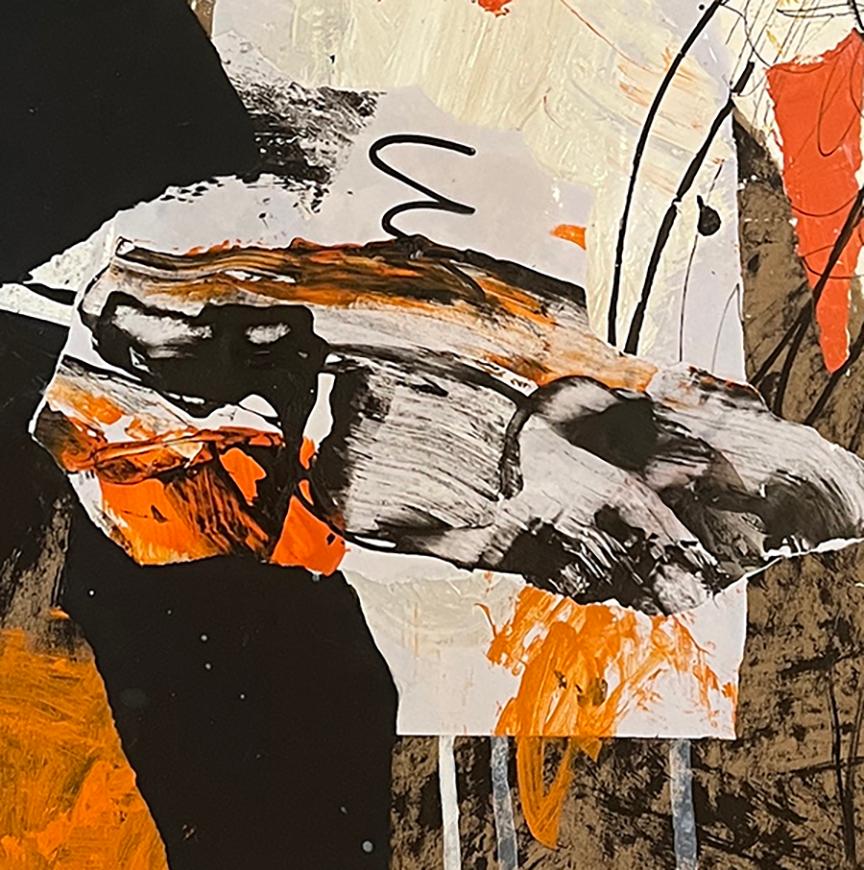 Il bordo della notte - Mixed Media Art Astratto di Julie Schumer