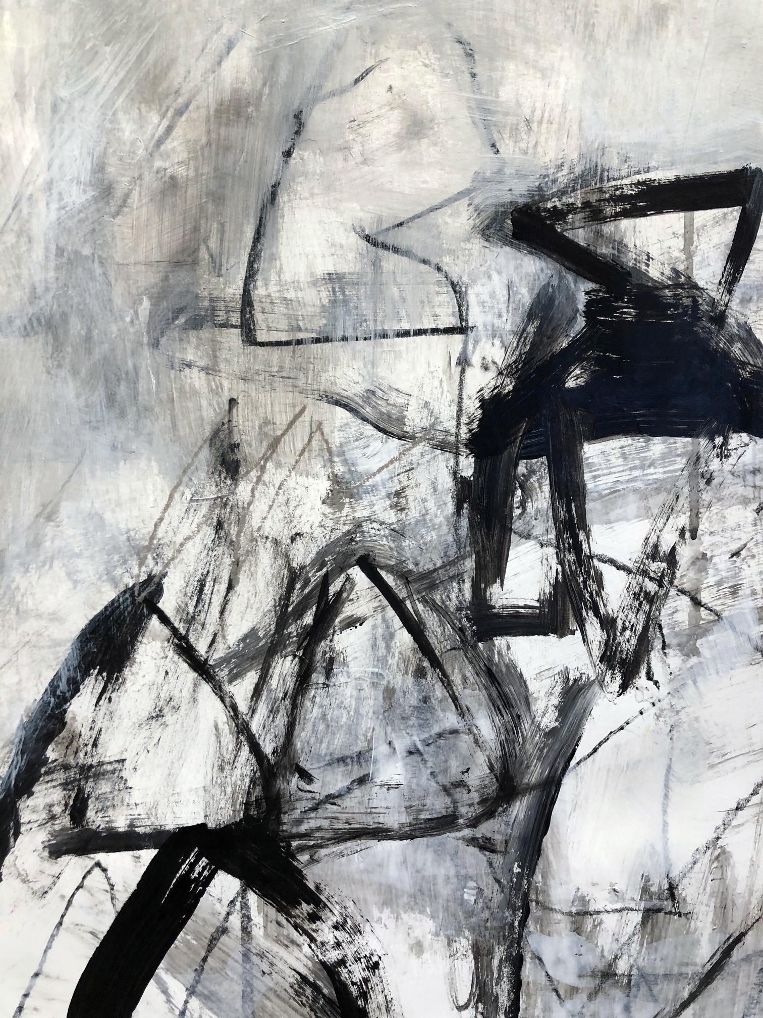 Resonate II, mixed media on paper, 40 X 30  
 Abstract using soft grays and black.
For exact shipping costs, please give location.
comes unframed.

About the Artist: Julie Schumer, a native of Los Angeles, California, and born in 1954, lives and