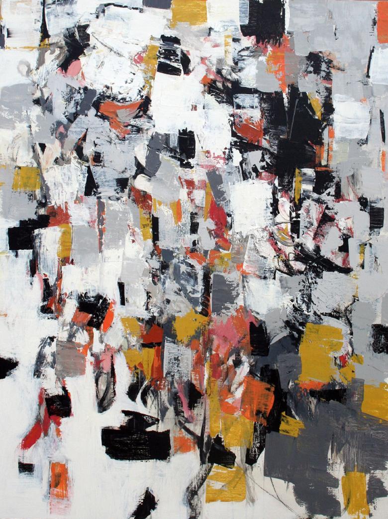 Composition with Black and Ochre II - Art by Julie Schumer