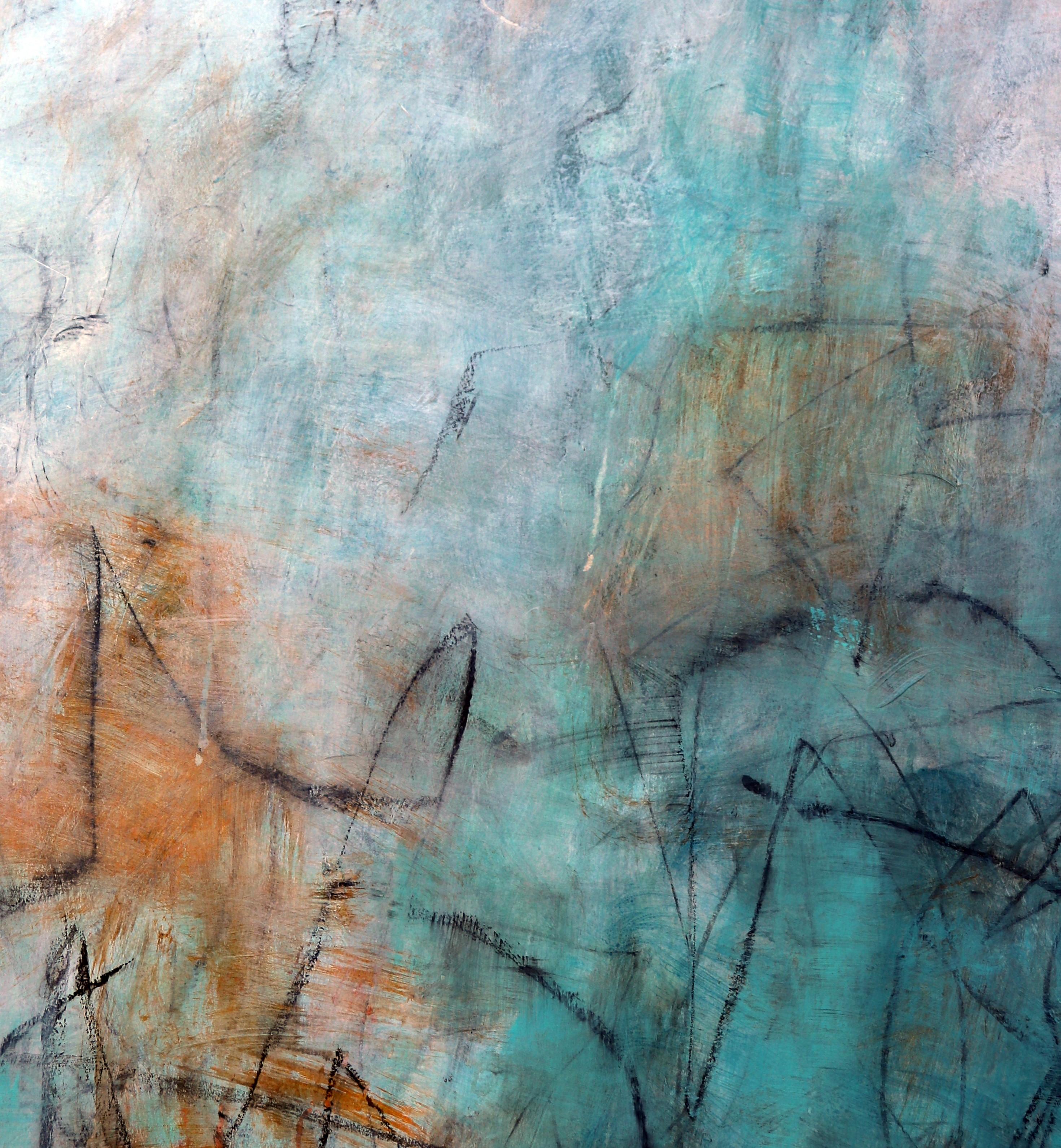 Depth of Field , mixed media on paper
Comes UNFRAMED

This large abstract painting combines an interplay of cool soothing color with perfect composition and balance.

About the Artist: Julie Schumer, a native of Los Angeles, California, and born in