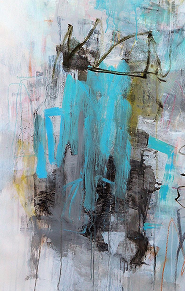Nella radura - Abstract Painting Grigio di Julie Schumer
