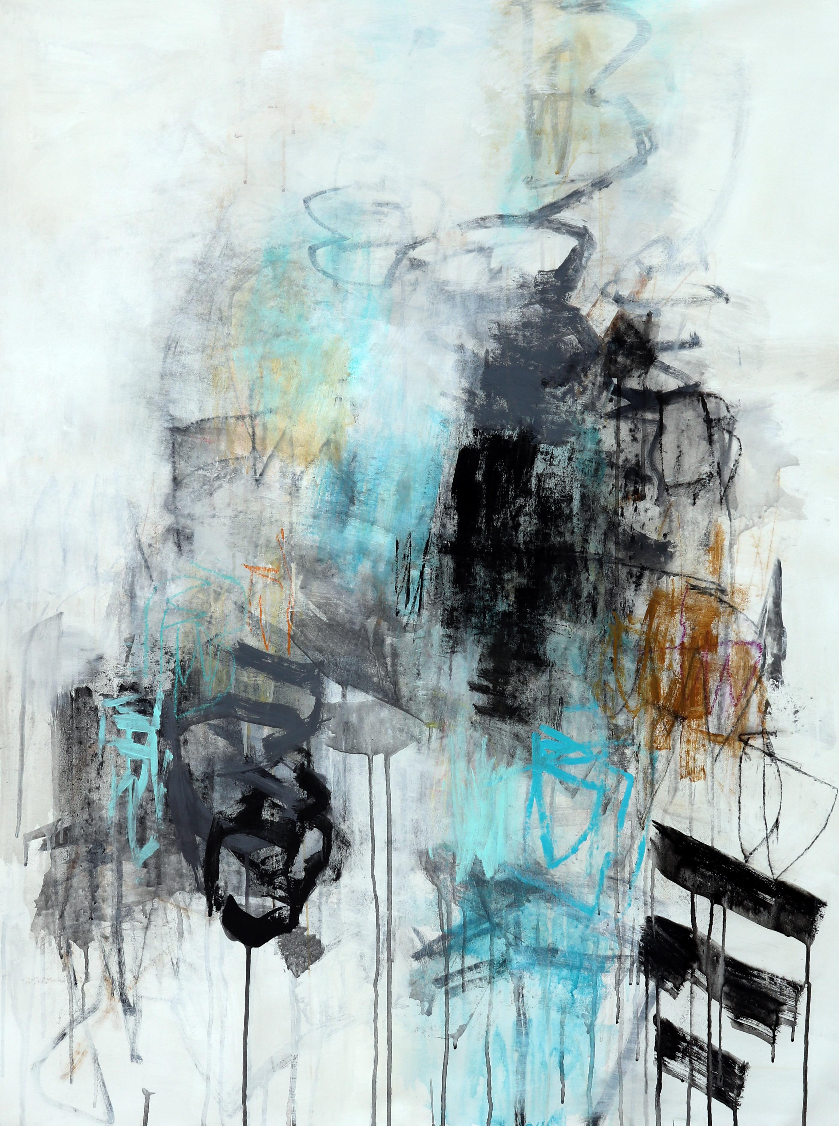 Julie Schumer Abstract Painting - Into The Mist ll