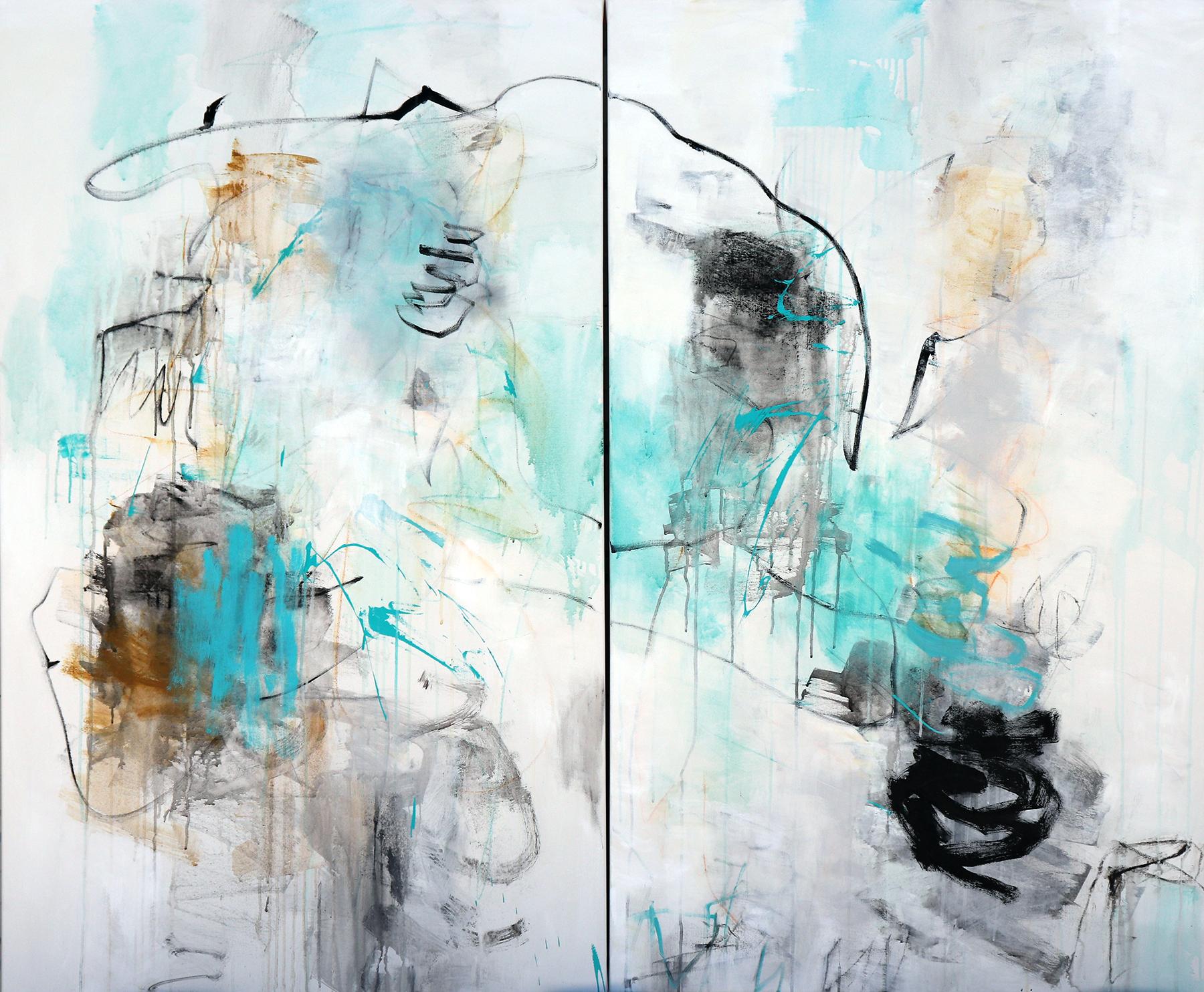 The Water's Edge (diptych) - Art by Julie Schumer