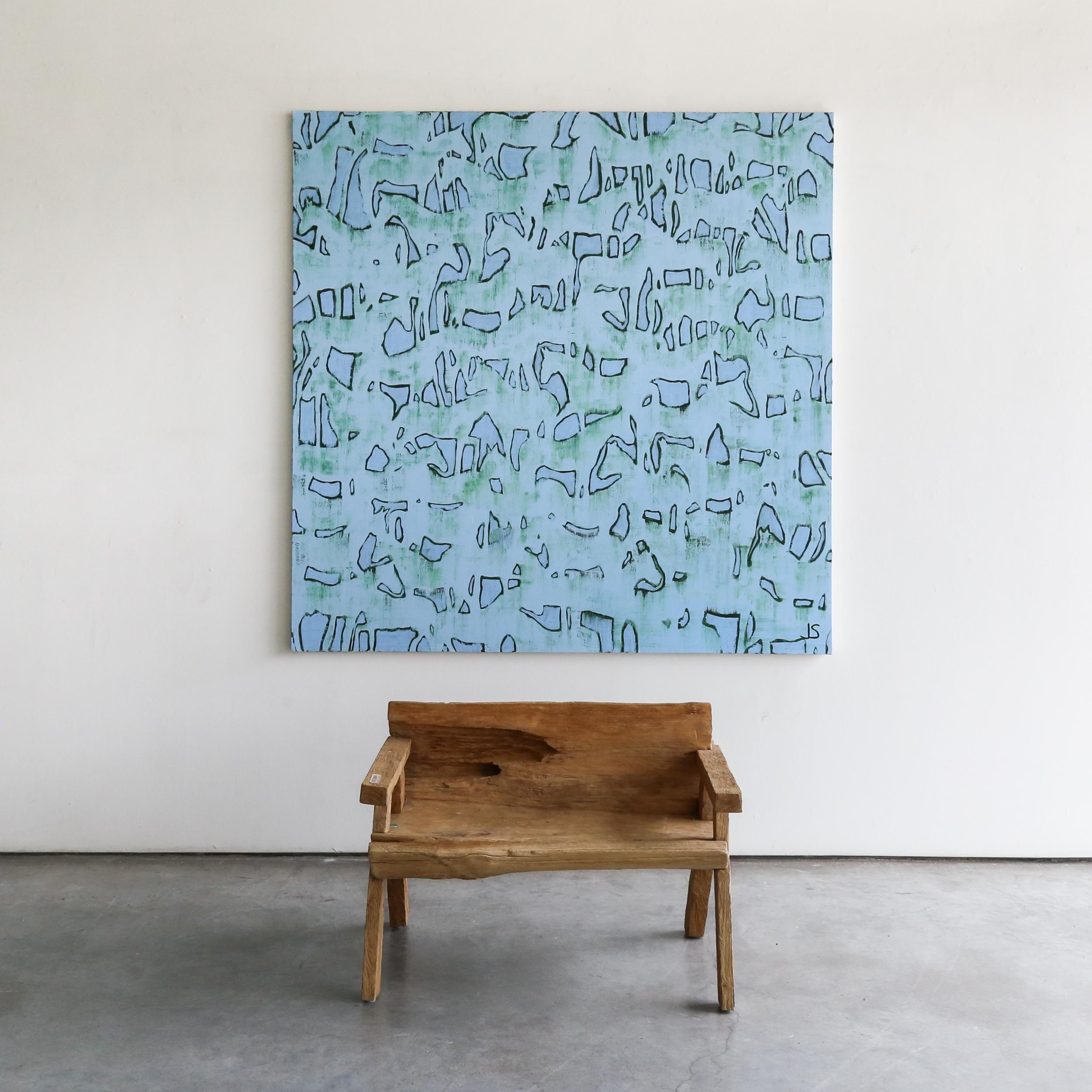 Cavalli blu - Painting di Julie Sneed