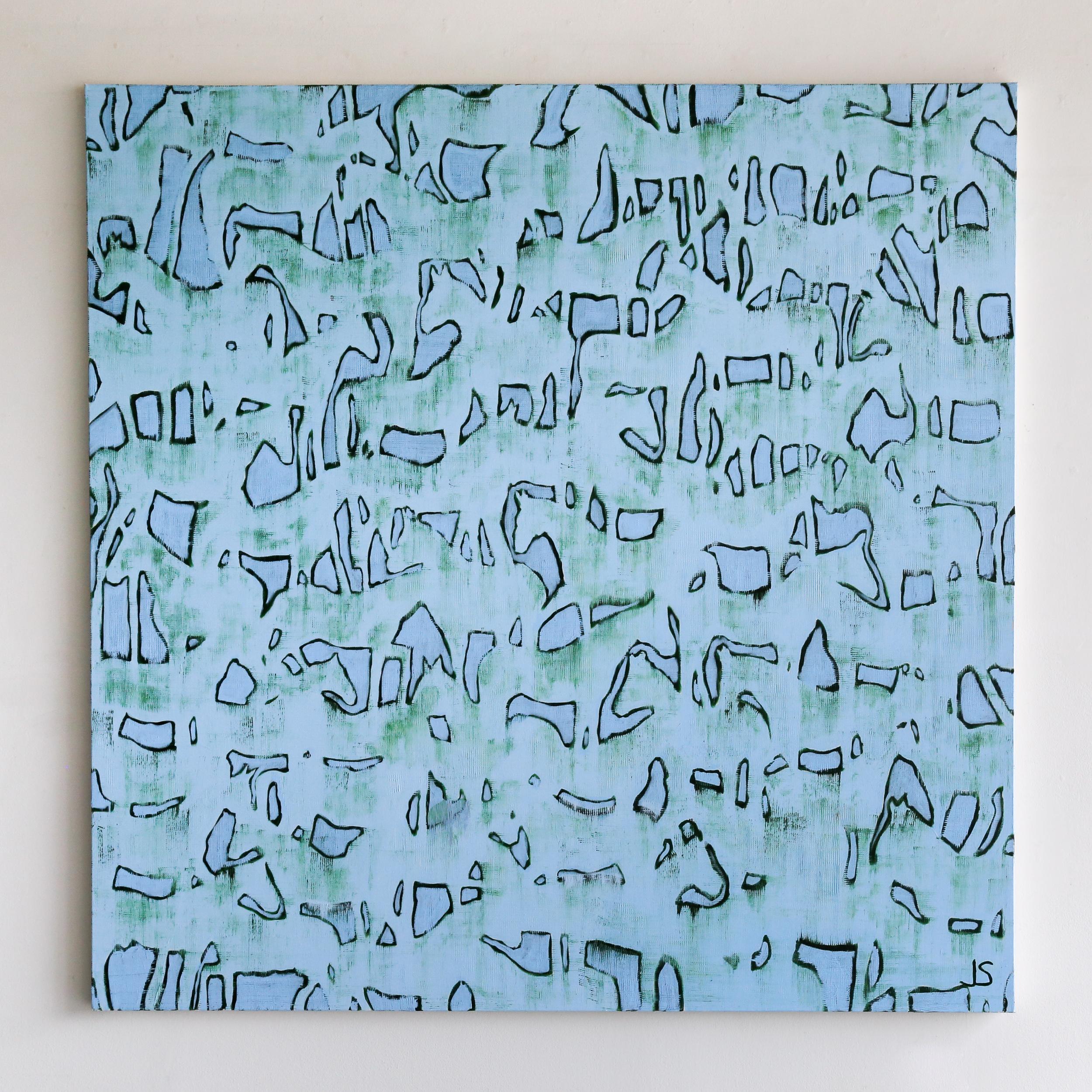 Cavalli blu - Painting Moderno di Julie Sneed