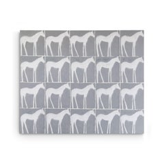 Cavalli grigi Pittura figurativa astratta