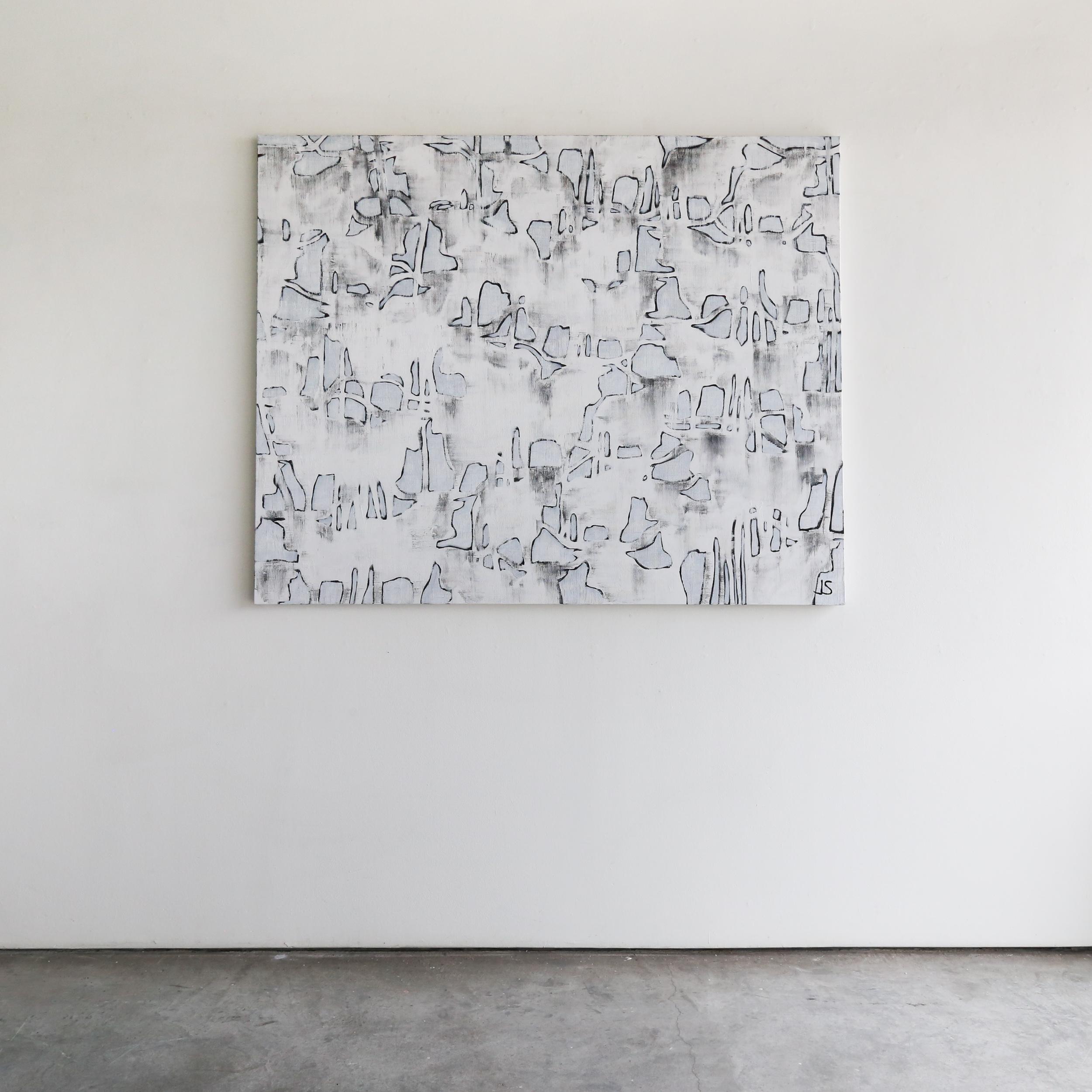 Longhorn grigio - Painting di Julie Sneed