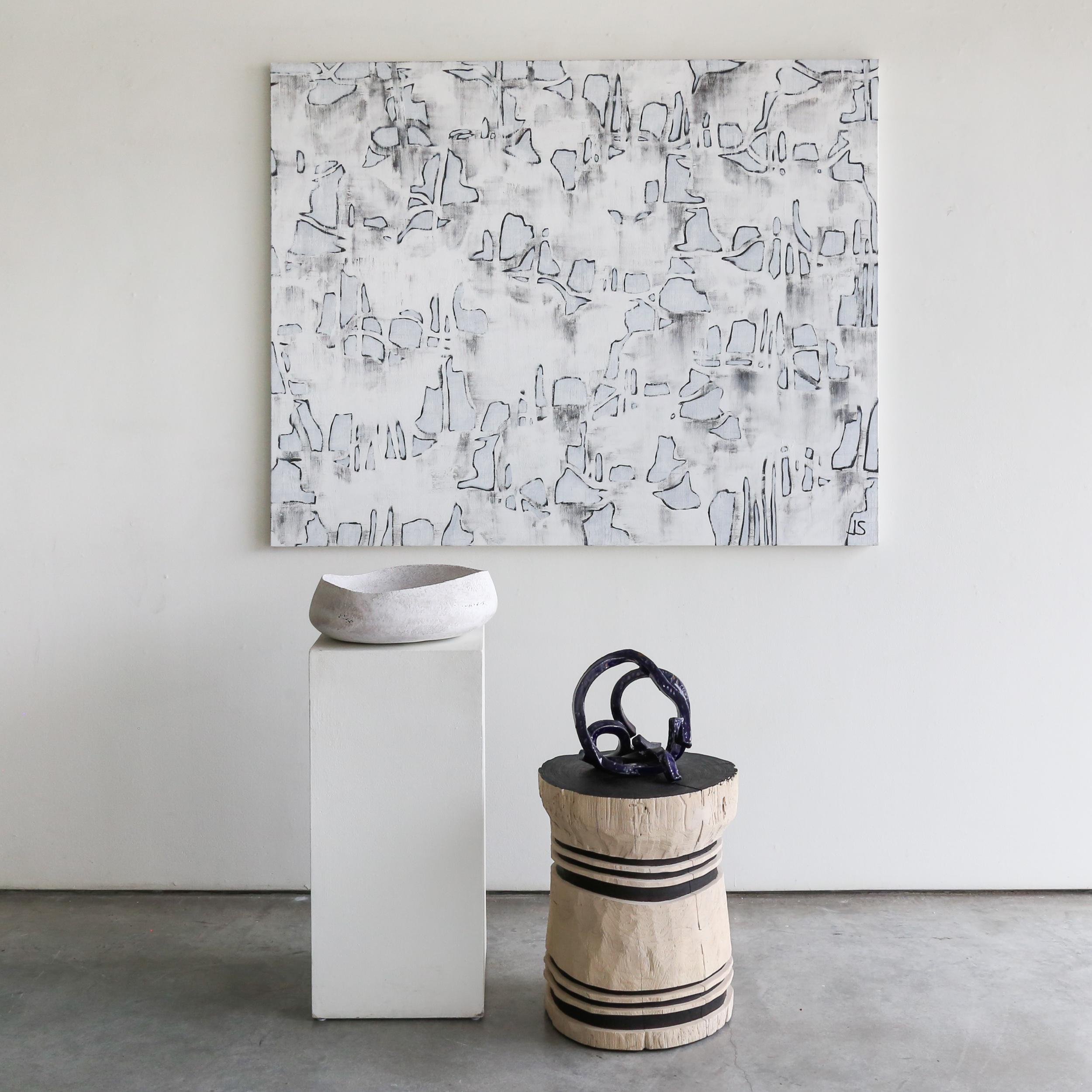 Longhorn grigio - Painting Moderno di Julie Sneed