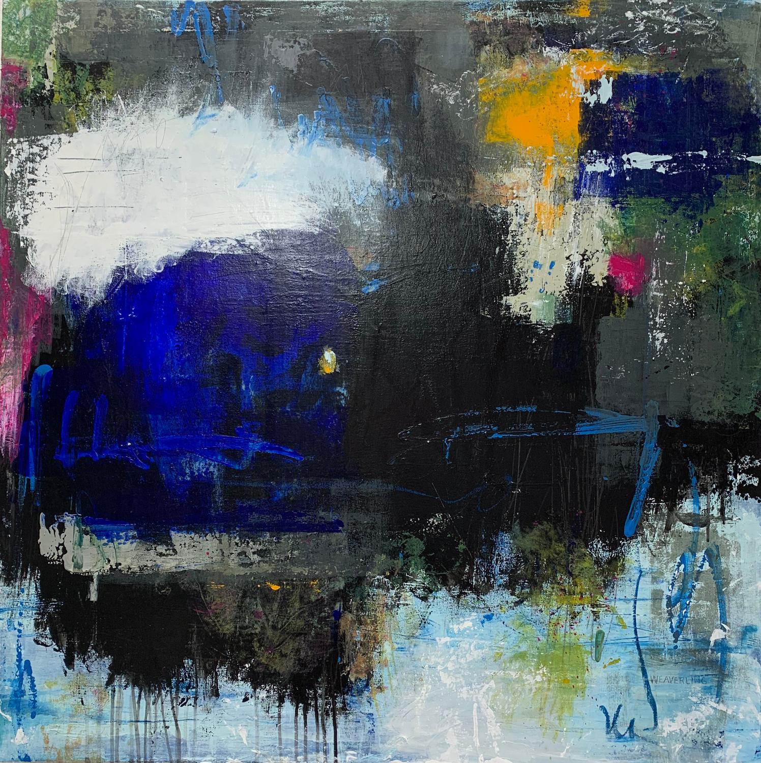 In Other News, Abstract Painting - Mixed Media Art by Julie Weaverling