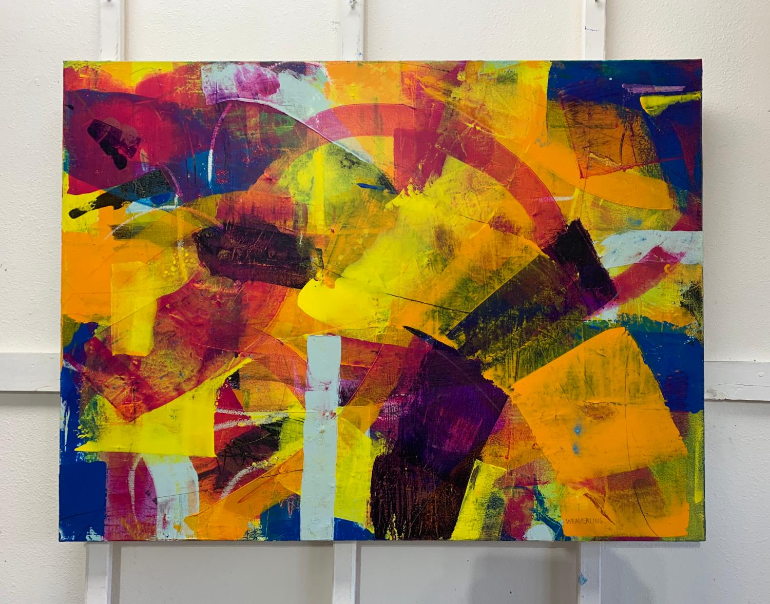 Inside the Rainbow, Abstract Painting For Sale 1